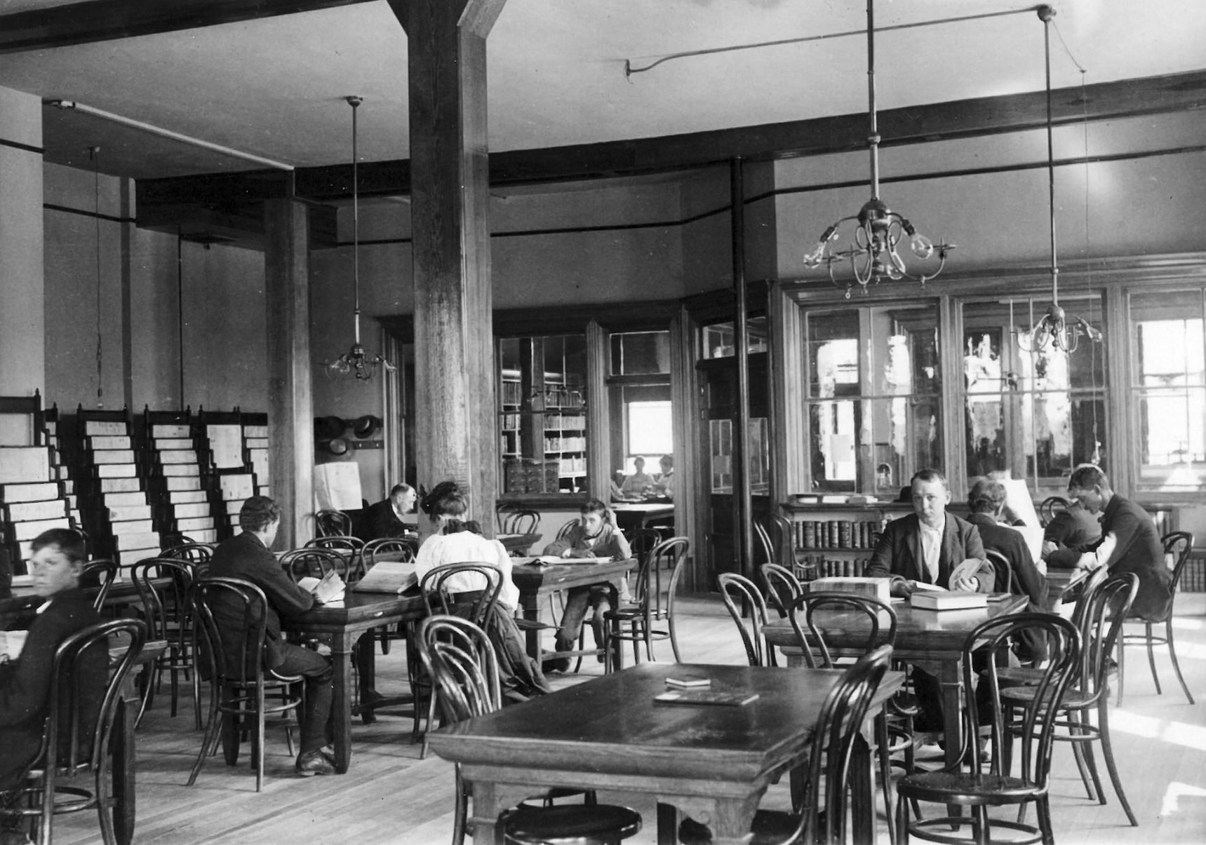 Helena Public Library reading room in June of 1897.